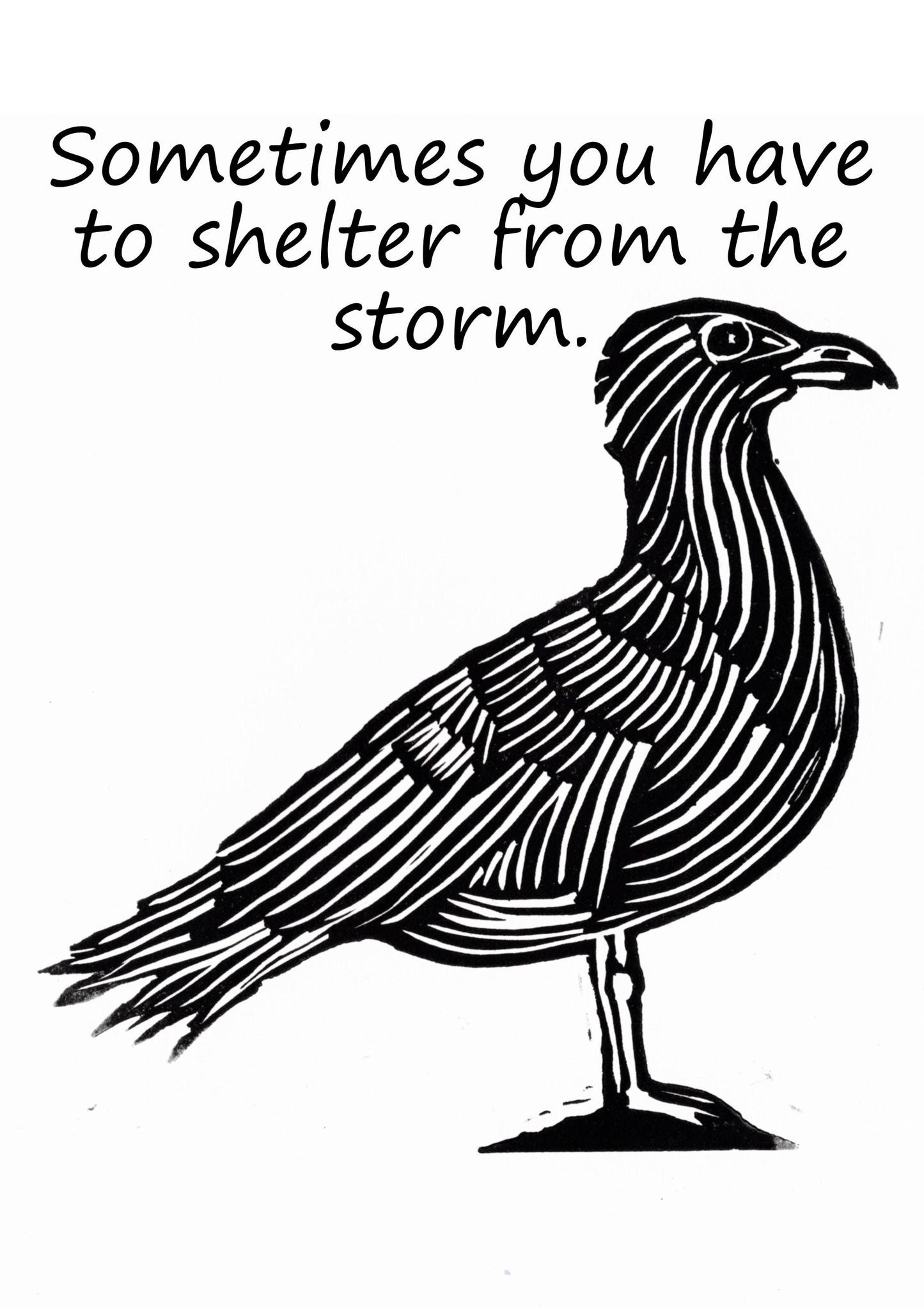 Inspirational\mental health Print - Black and White on High Quality Art Paper - Pigment print A4 - Free UK Delivery