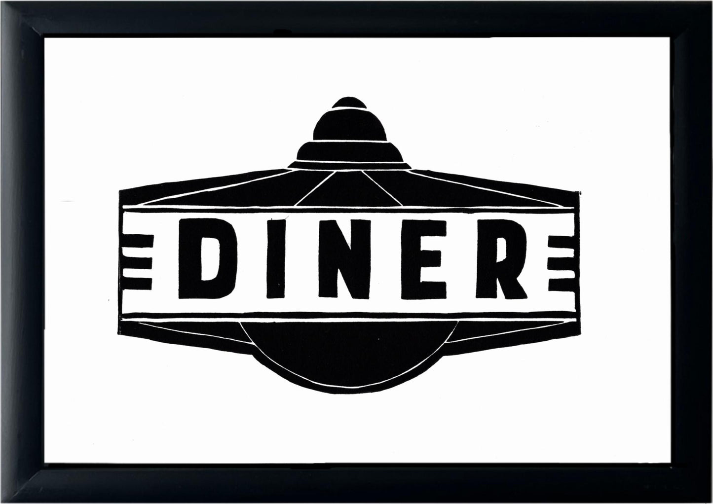 Handprinted American Diner