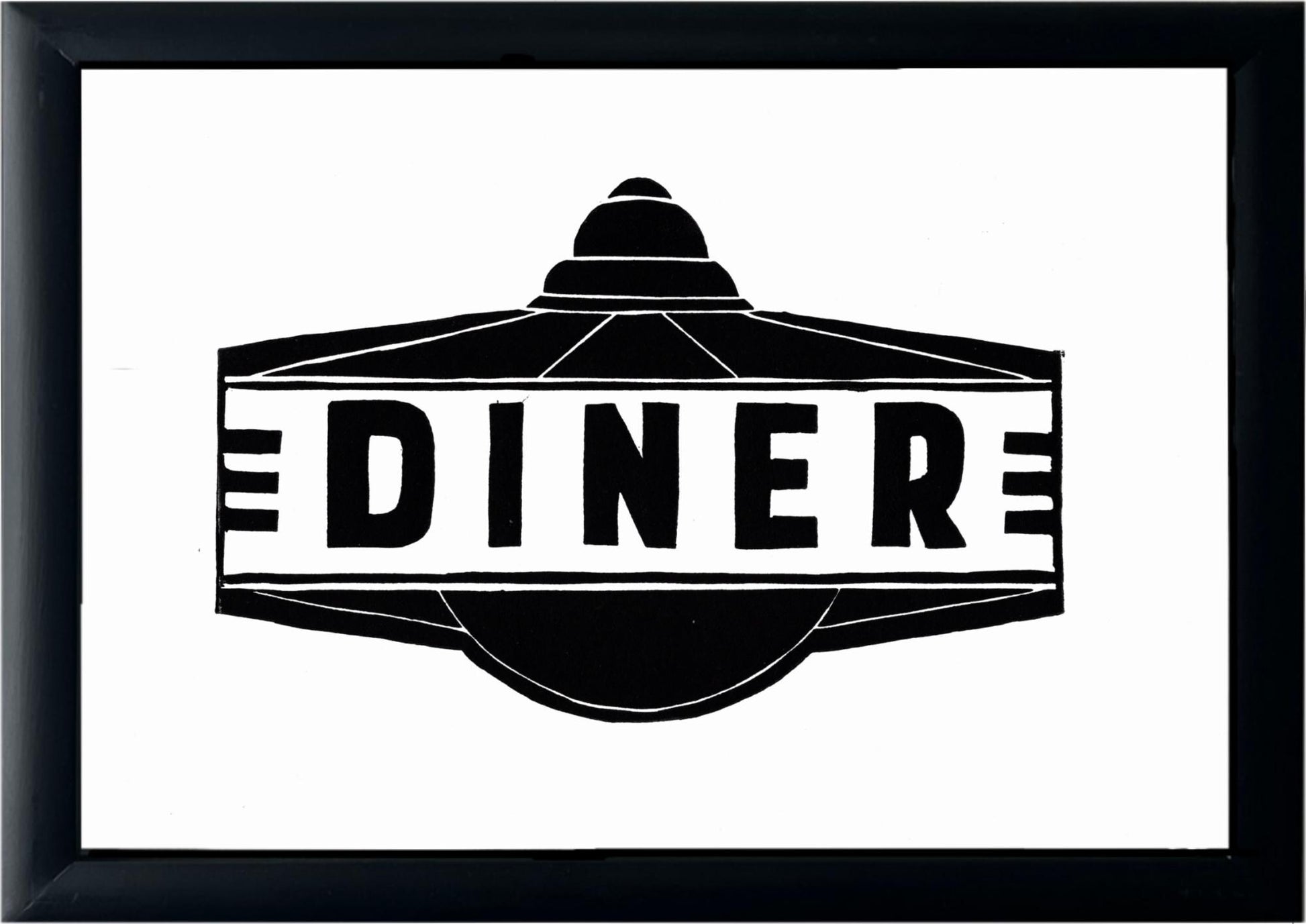 Handprinted American Diner