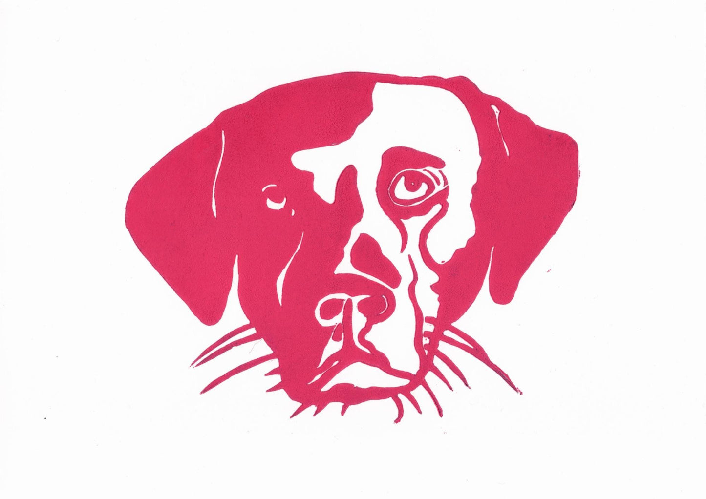 Pink Labrador un-Framed