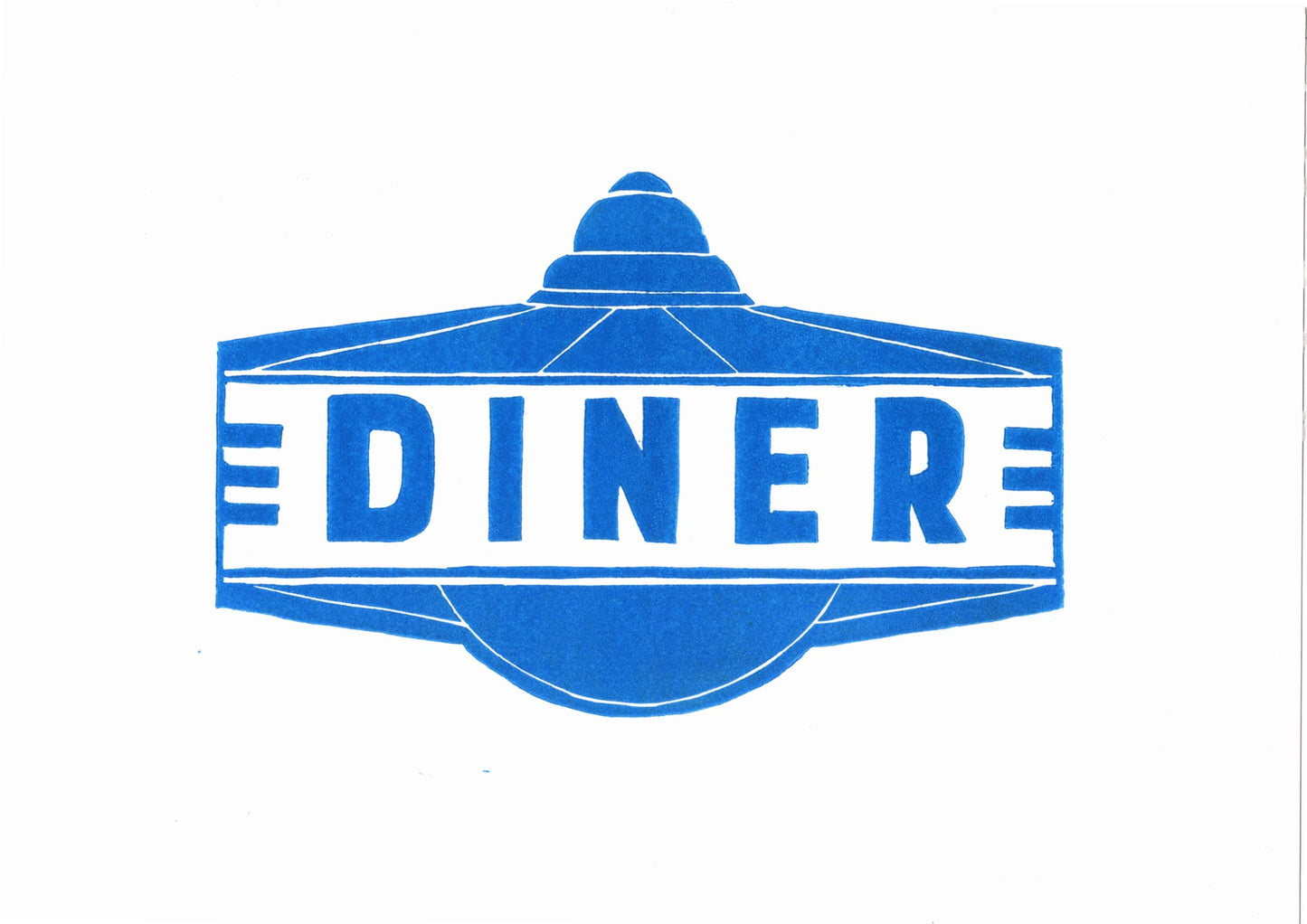 faded blue diner