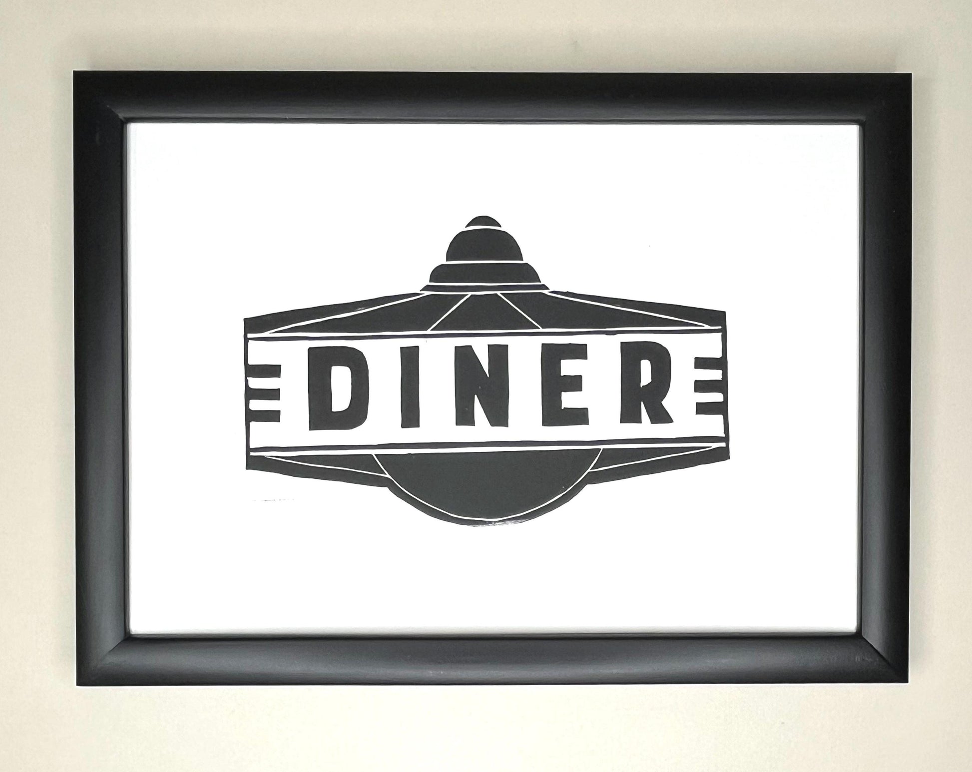 Handprinted American Diner