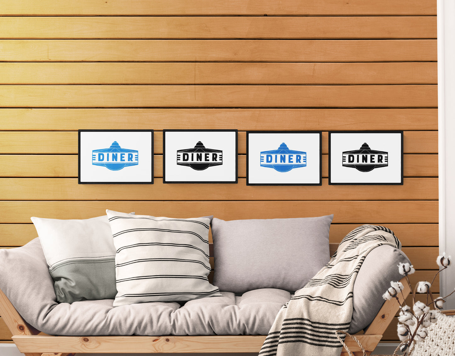 diners on wall